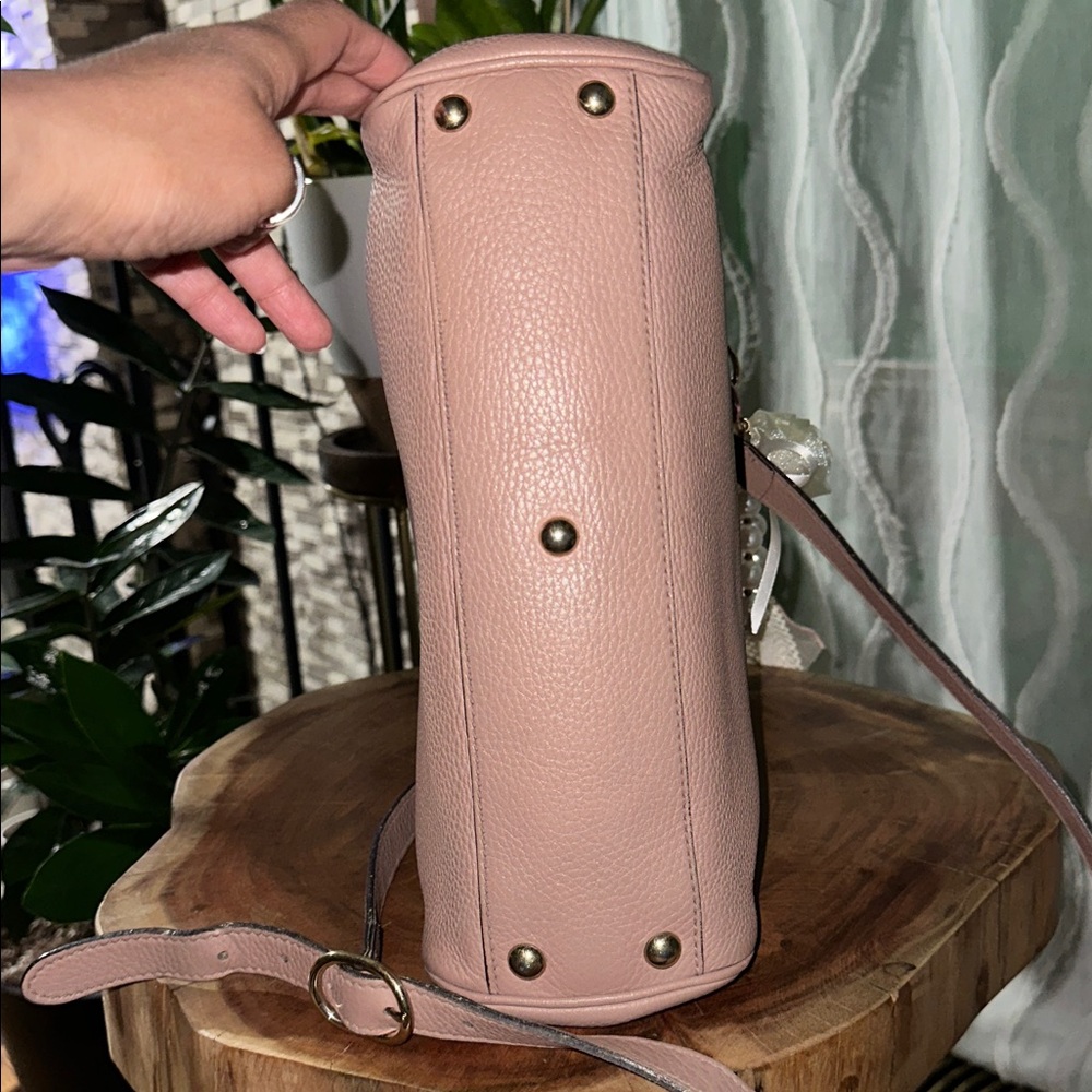 Gucci Pink Brown Bamboo Handle Satchel - Picture 10 of 14